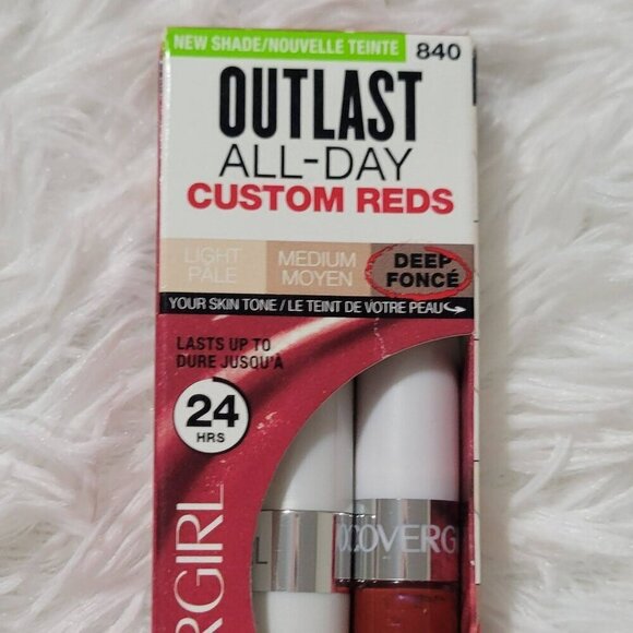 5$25 NWT COVERGIRL Outlast All-Day Lip Color Custom Reds, Signature Scarlet  840 - Picture 13 of 16